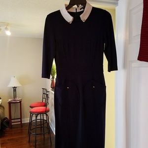 ASOS Midi navy collar dress